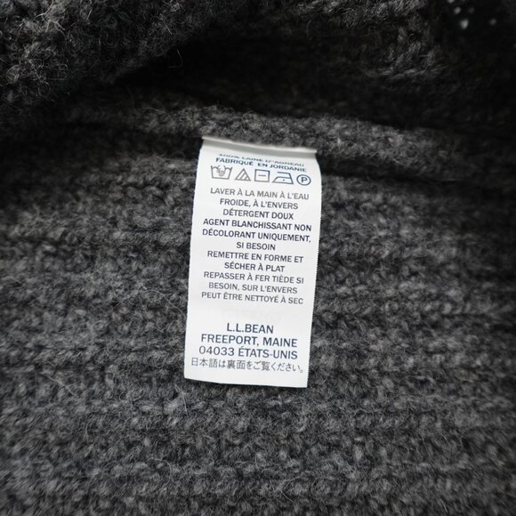L.L. Bean Classic Ragg Wool Sweater Men's Large Tall Lambswool Knit Cardigan - Picture 6 of 10